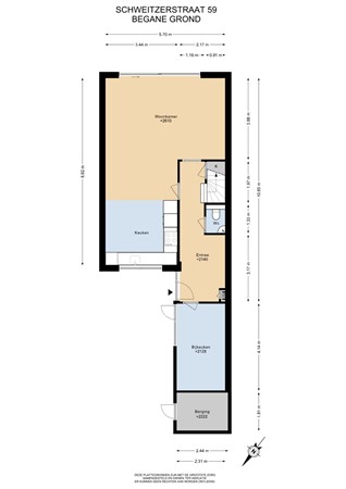 Floorplan - Schweitzerstraat 59, 1433 AH Kudelstaart